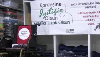 ihh deprem bolgelerinde 50 adet elektrikli tekerlekli sandalye dagitti 2yz2EXFM