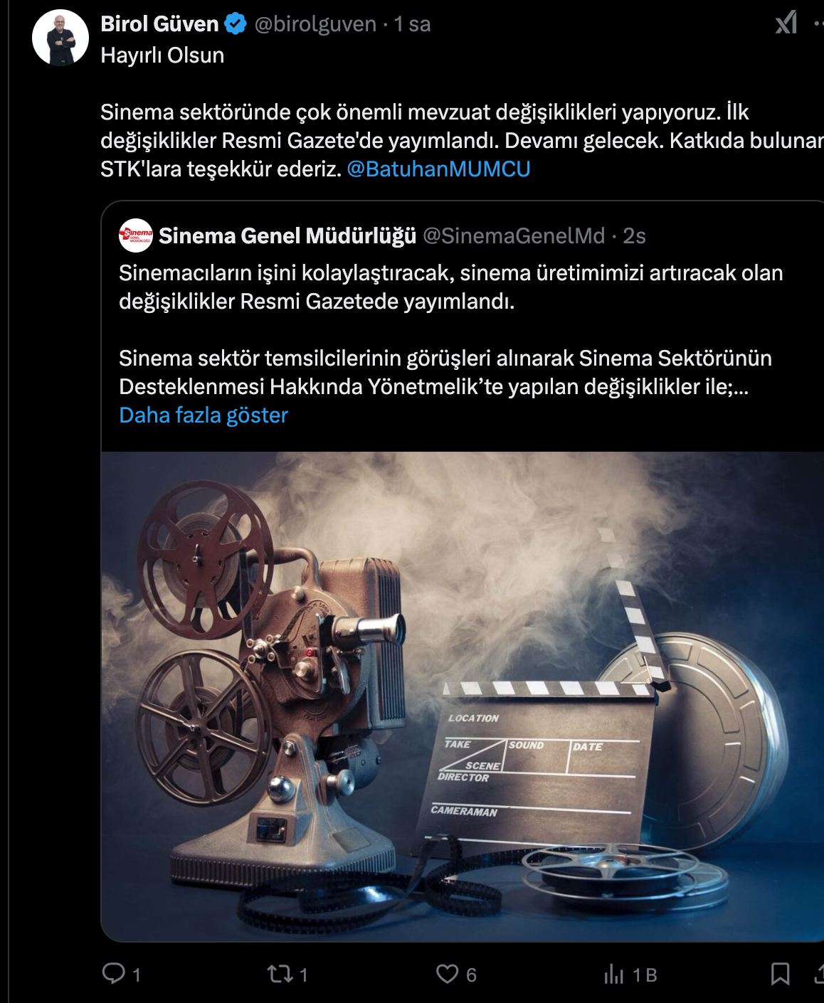 sinema sektorunde yeni duzenleme birol guven duyurdu 0 YmG1Ys7K