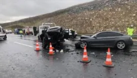 bursada feci kaza 3 arac carpisti minibus takla atti QDFv4Mhu