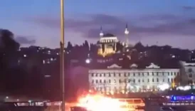 korkunc yangin halicte iki tekne tamamen kule dondu lyXYrrSV