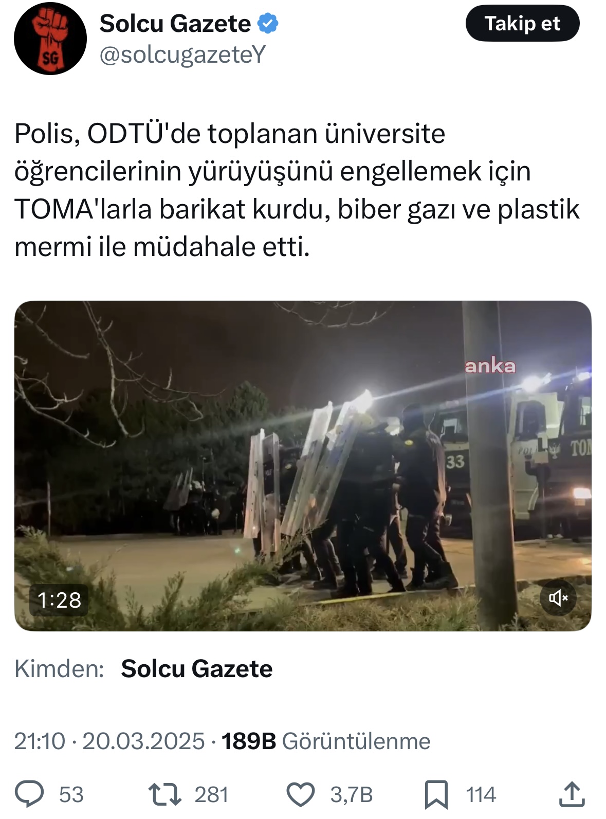 polis ogrencilere plastik mermiyle mudahale etti iddiasi 0 lBvcDrKk