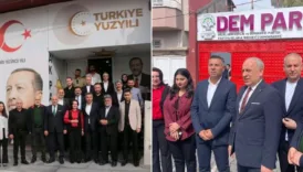 cizrede ak parti ve dem partiden karsilikli bayramlasma ziyareti XdXR3T39
