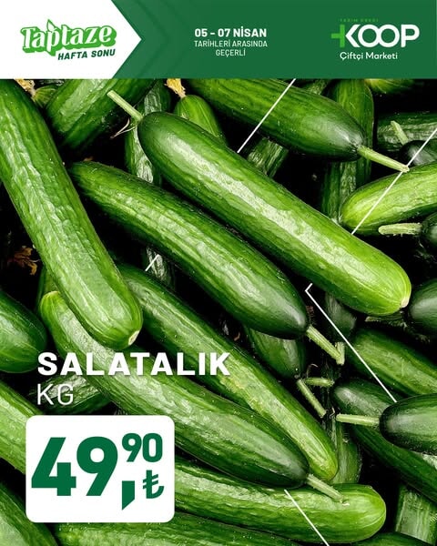 koop markette taptaze hafta sonu kampanyasi basladi 5 7 nisan tarihleri arasinda gecerli 0 62mTUA9b