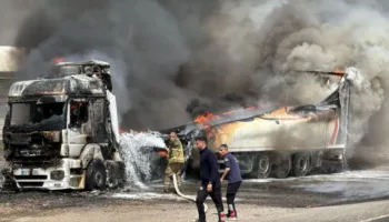 sirnakta dehset anlari seyir halindeki tir alev alev yandi ASSEZH7y