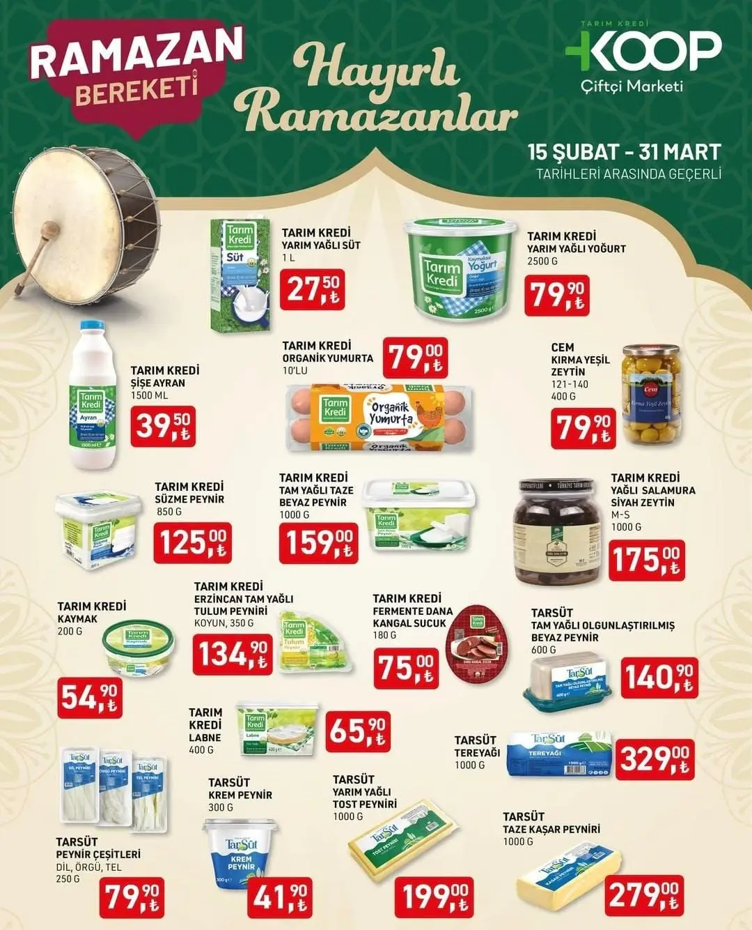 tarim kredi market 25 31 mart indirim listesi yayinlandi hangi urun ne kadar 9 L8GMps3E